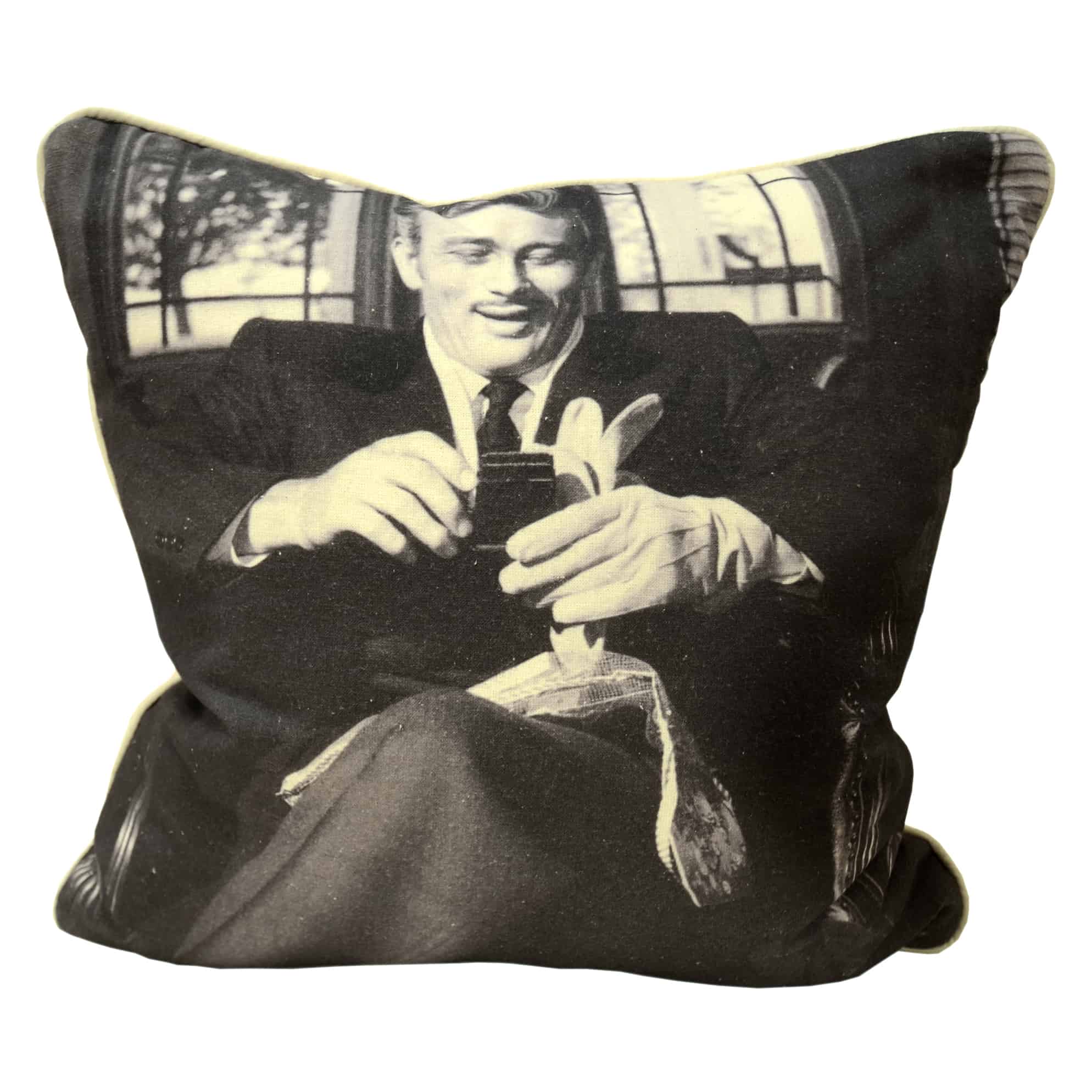 James Dean scatter Cushion, Limited edition black and white print for Shop Alsans